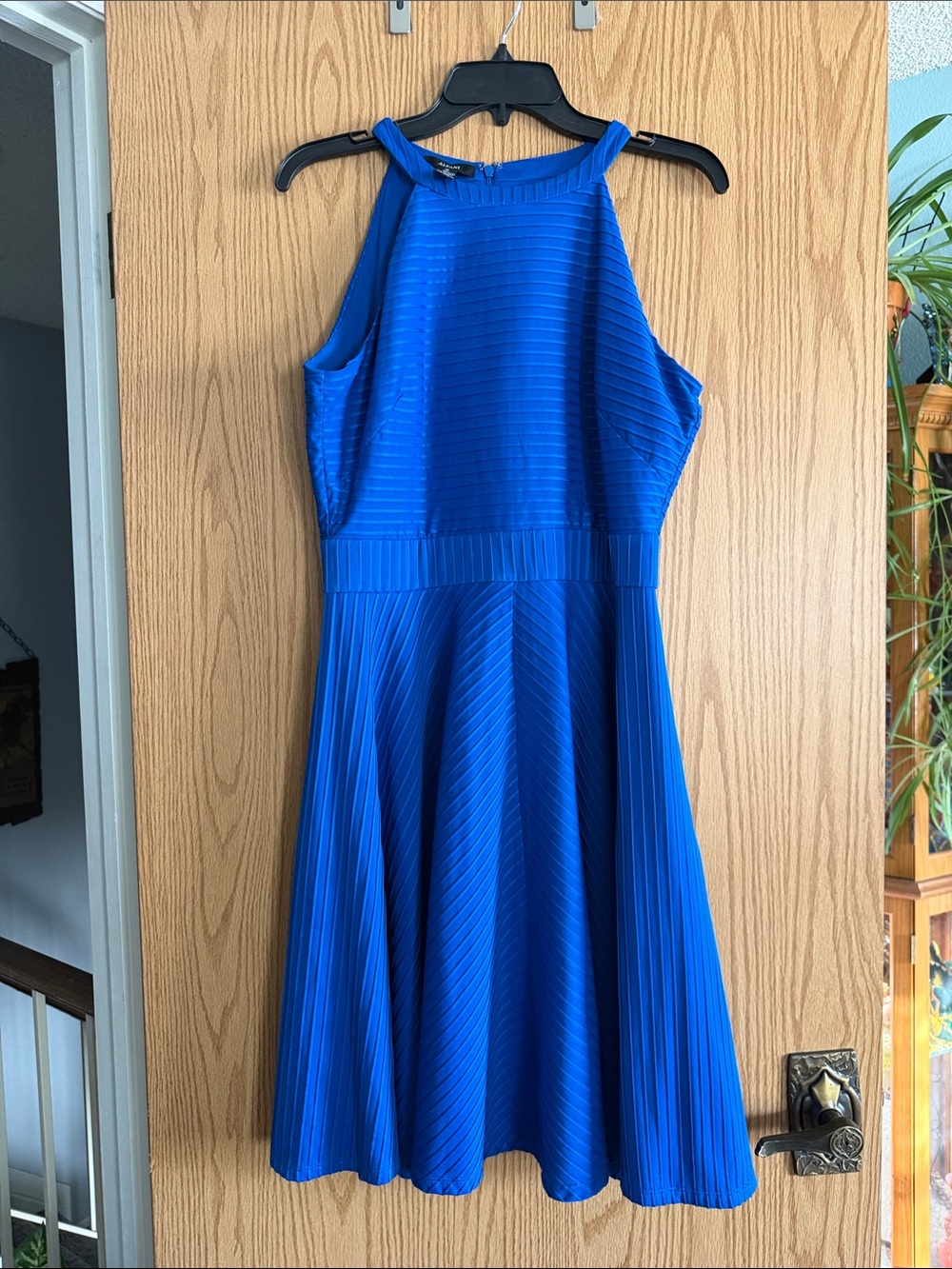 Alfani Royal Blue Halter Midi Dress
